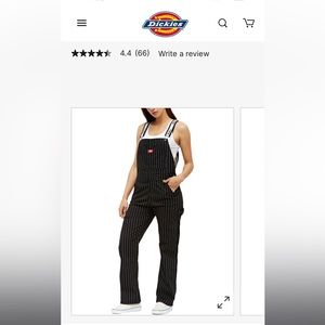 Dickies striped overalls Size Large